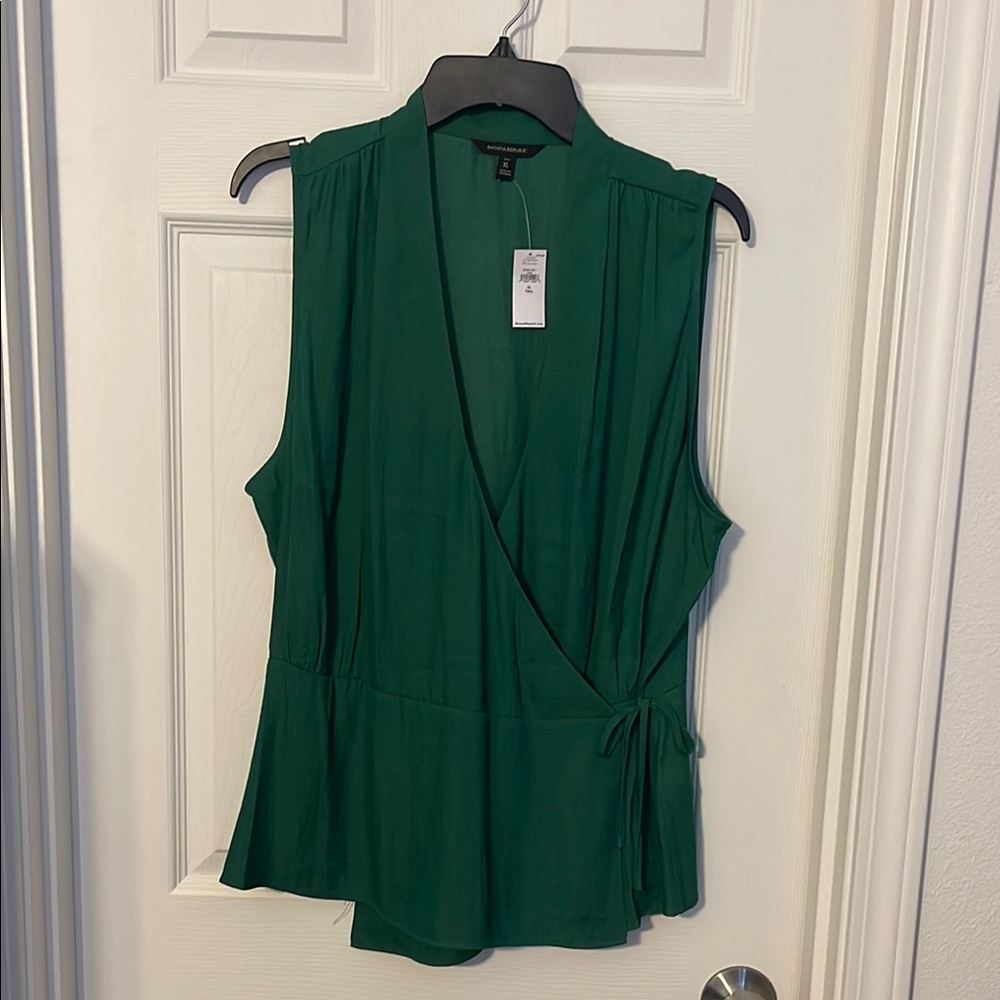Banana Republic TALL Emerald Wrap Top